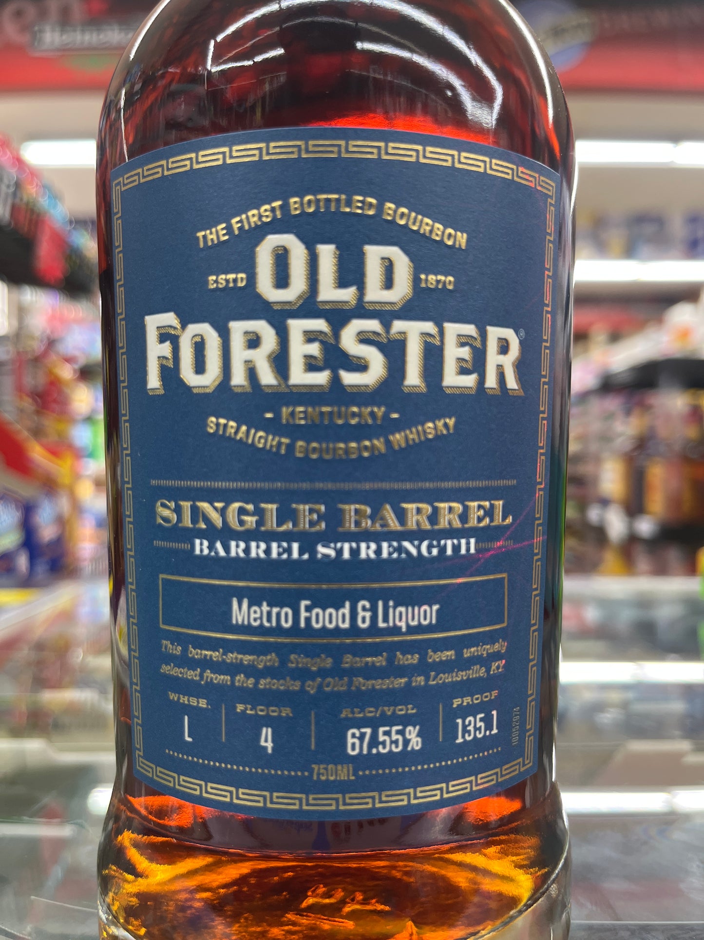 Old Forester Single Barrel Barrel Strength Store Pick 750ml