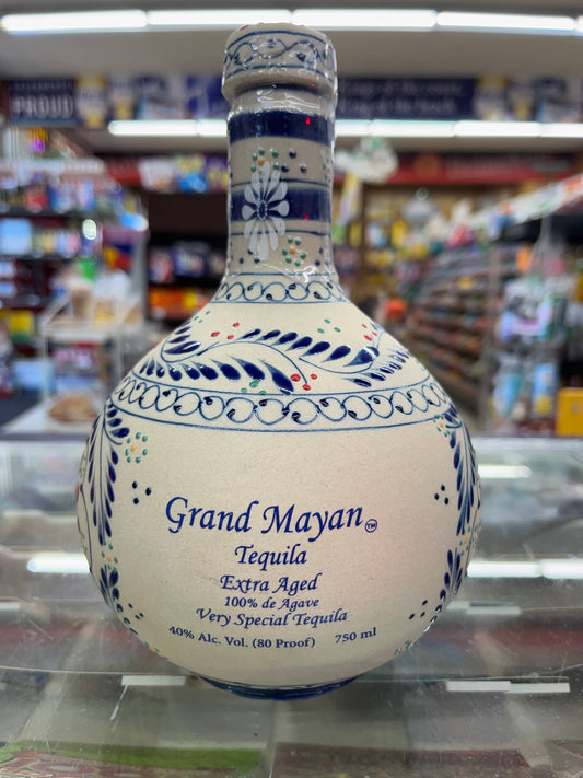 Grand Mayan Extra Aged Tequila Decorative tequila bottle