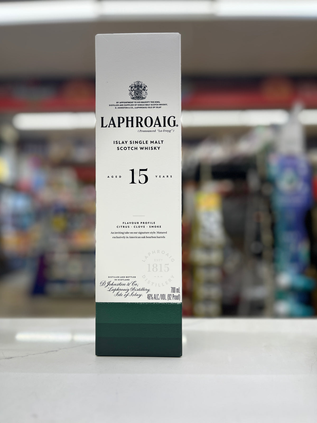 Laphroaig 15 Year Old Single Malt Scotch 700ml