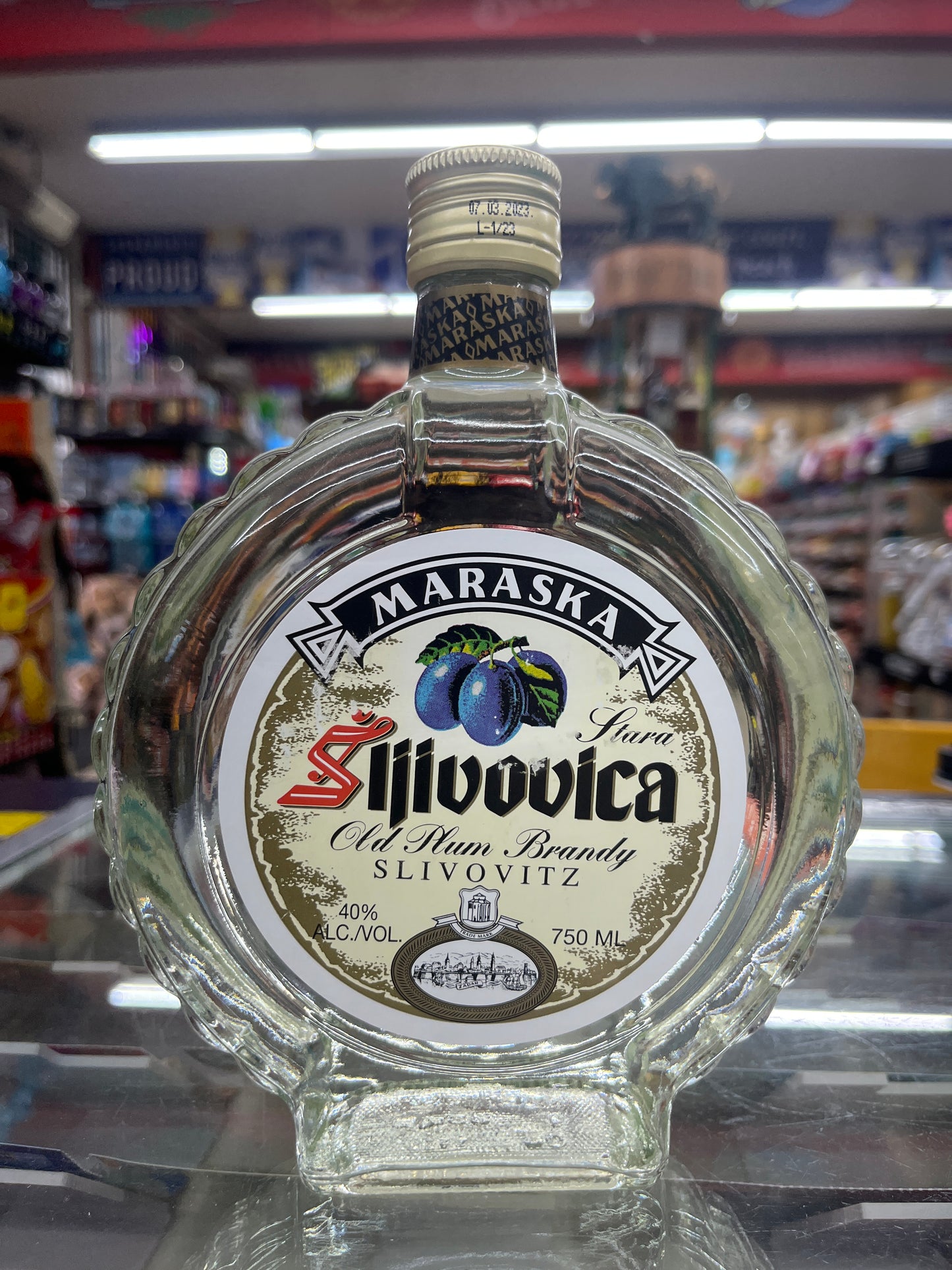 Maraska 80 Proof Stara Sljivovica Slivovitz Brandy Bottle (750 ml)