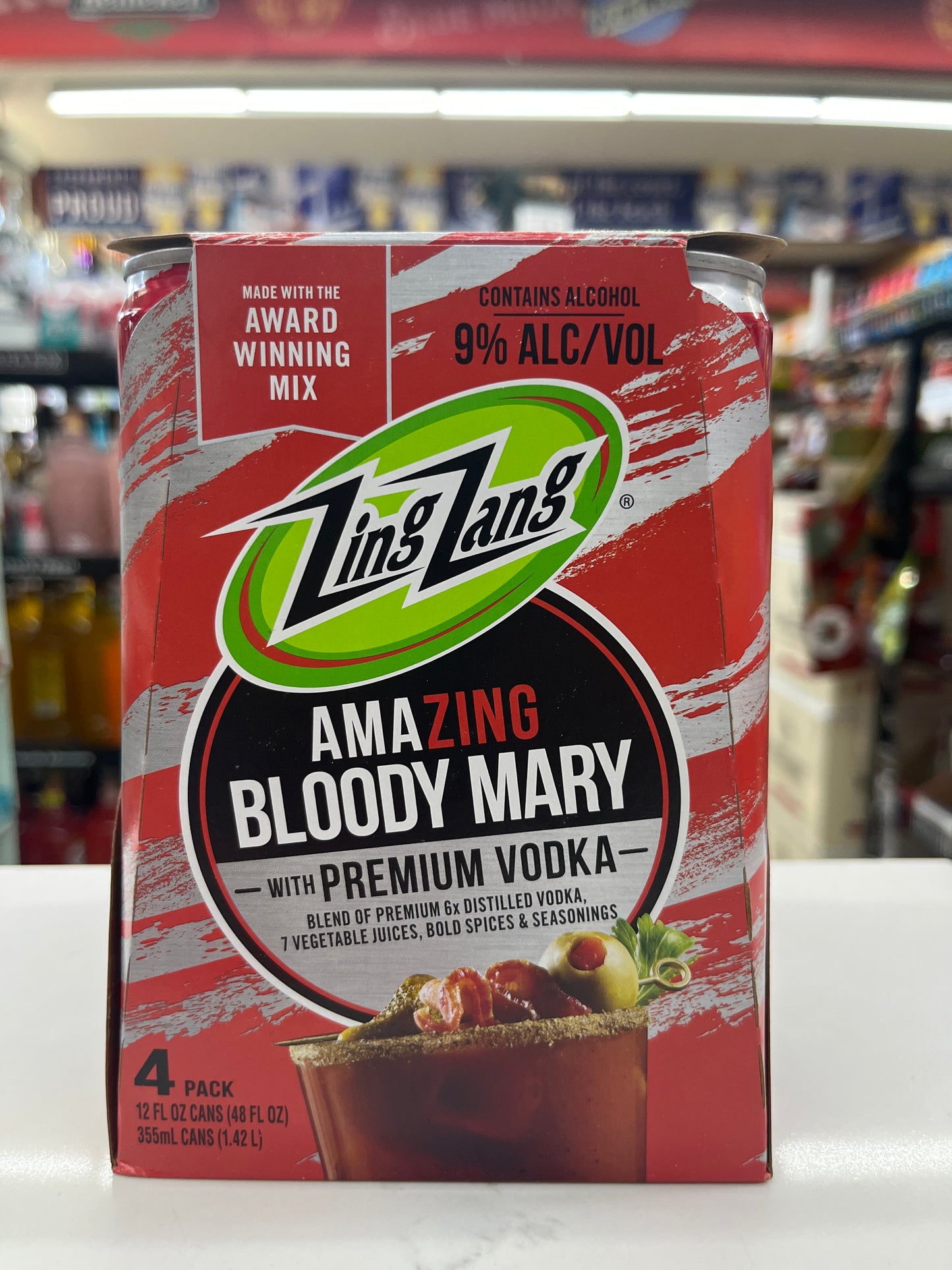 Zing Zang Amazing Bloody Mary With Vodka (12oz X 4Pk)