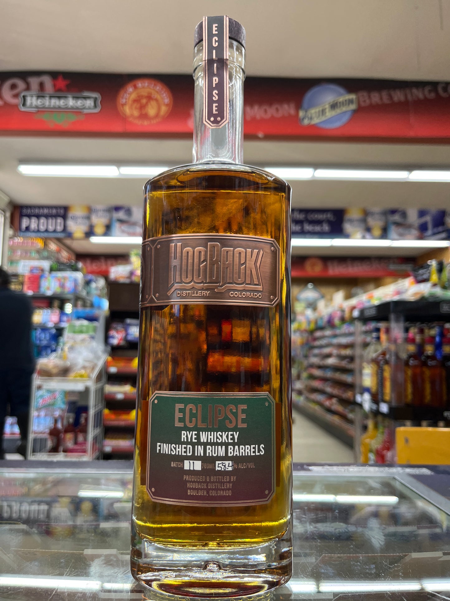 Hogback Eclipse Rye Whiskey finished in Rum Barrels