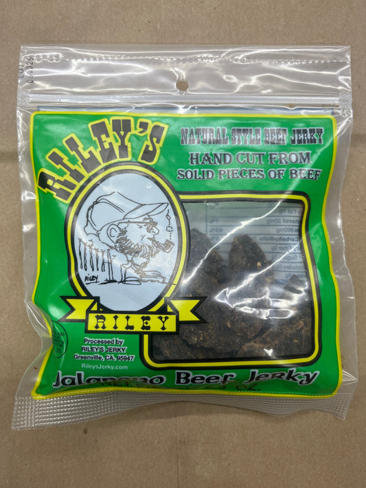 Riley's Beef Jerky Jalapeno Flavor 2.5oz Bags