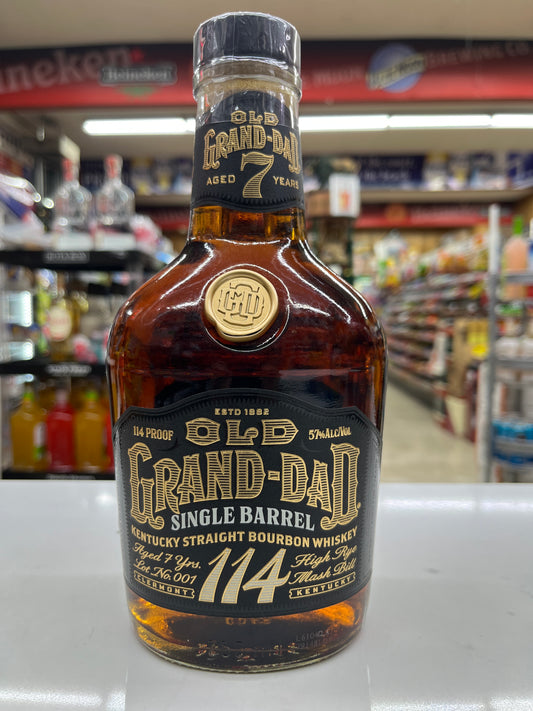 Old Grand-Dad Single Barrel 7years old 114 proof 750ml Lot no. 001