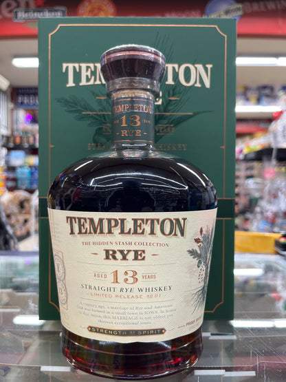 Templeton Rye Whiskey 13 Year Hidden Stash Collection 750ml
