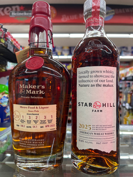 Star Hill  Farm American Wheat Whisky 2025 750ml combo