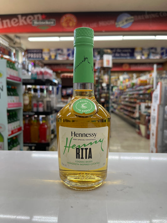 Bottle of Hennessy Henny Rita cocktails liquor on a shelf in a store