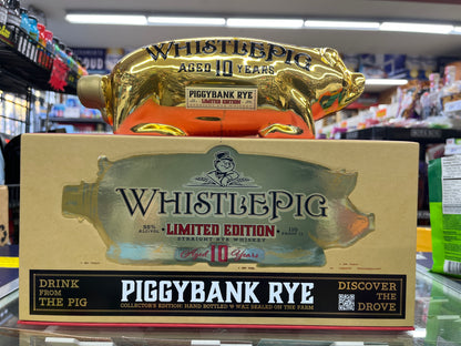 WHISTLEPIG STRAIGHT RYE WHISKEY PIGGYBANK LIMITED EDITION 10yrs