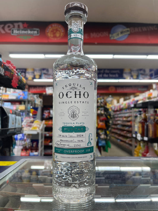 Tequila Ocho Plata Puntas 750ml