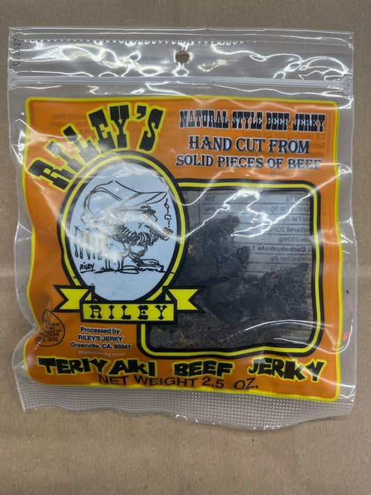 Riley's Beef Jerky Teriyaki Flavor 2.5oz Bags