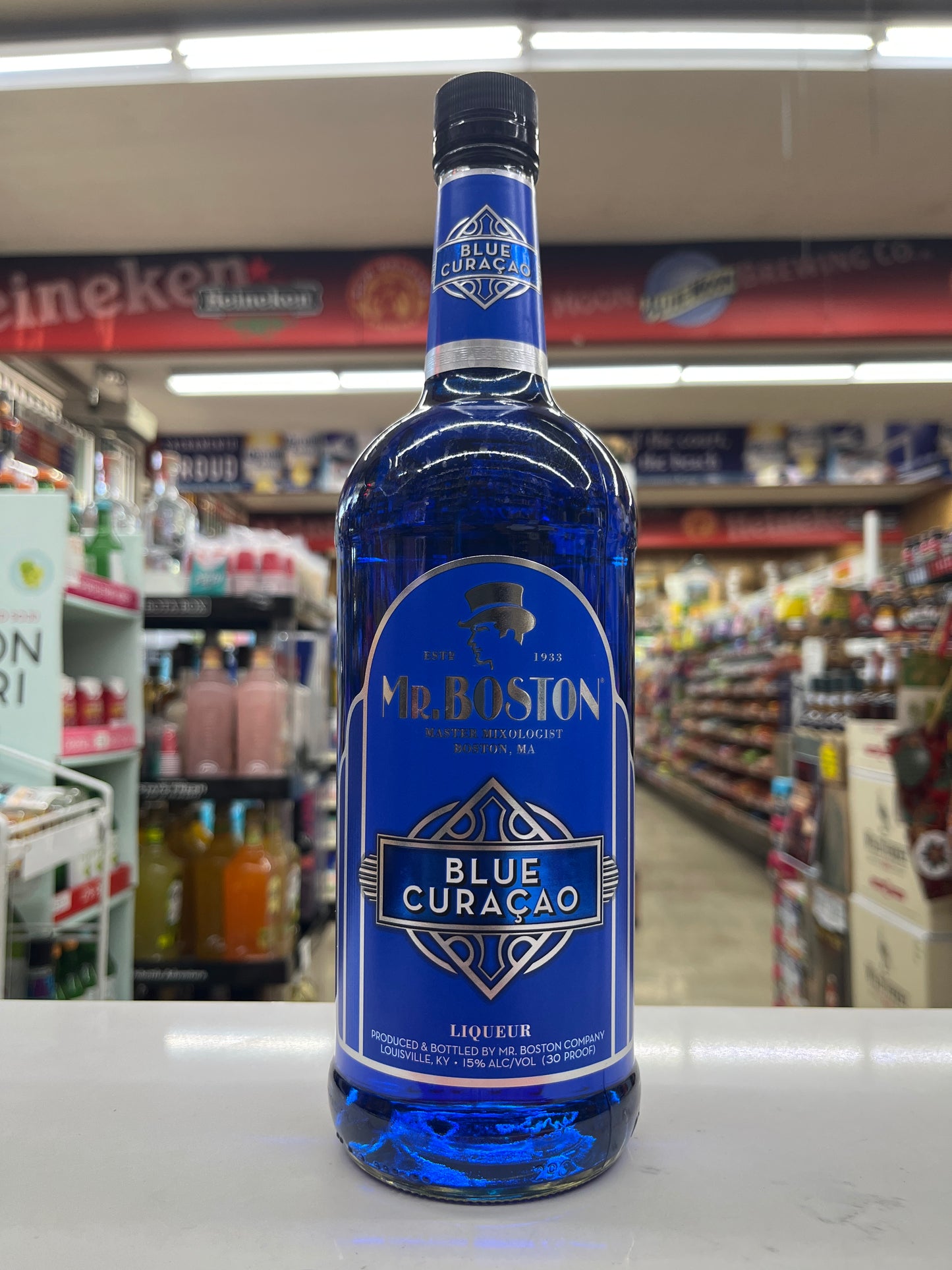 Mr. Boston Blue Curacao Liqueur 750ml