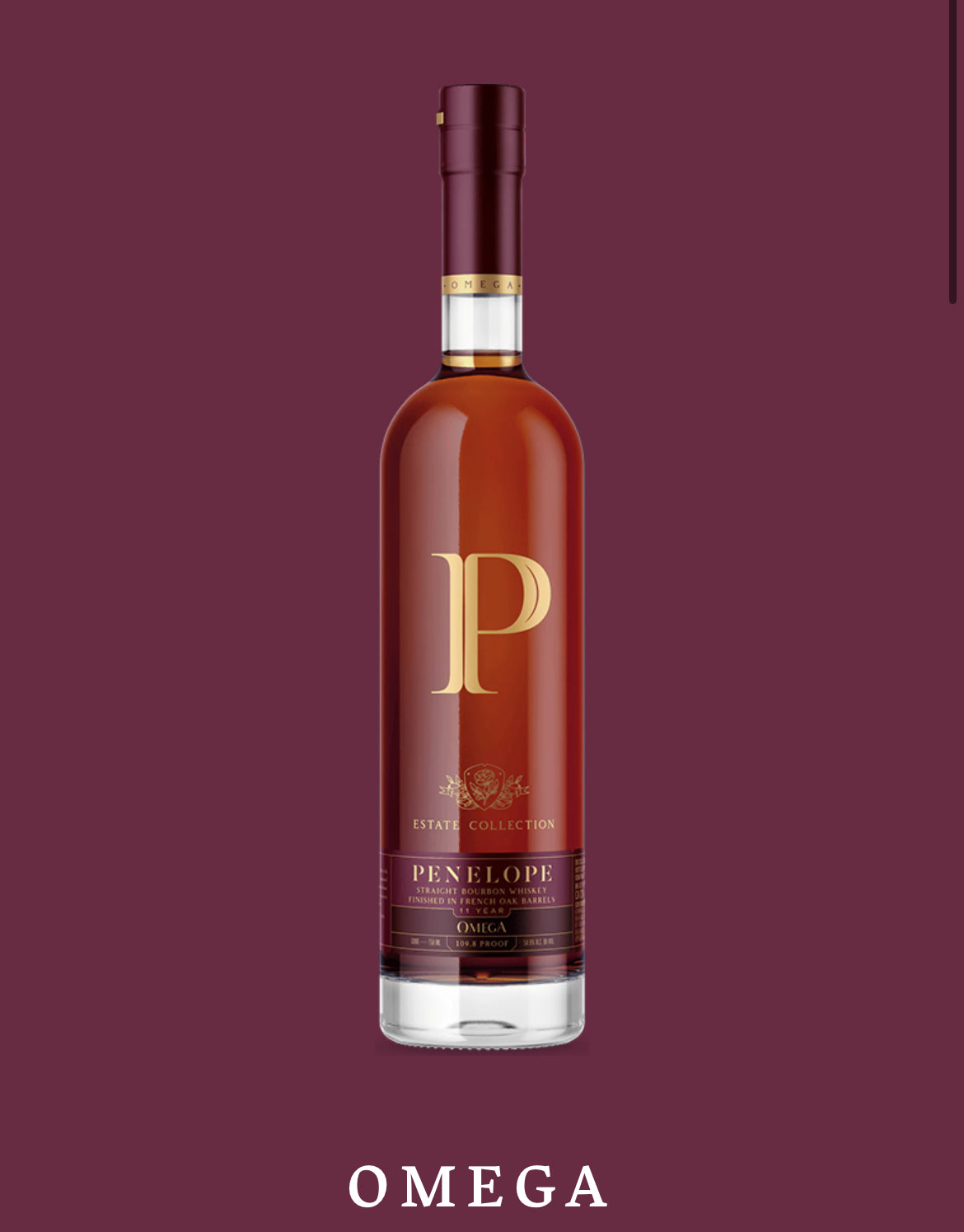 Penelope Bourbon Estate Collection Omega 750ml