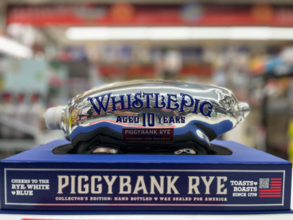 WhistlePig 10 Year Piggybank Rye, White, and Blue Limited Edition 1L