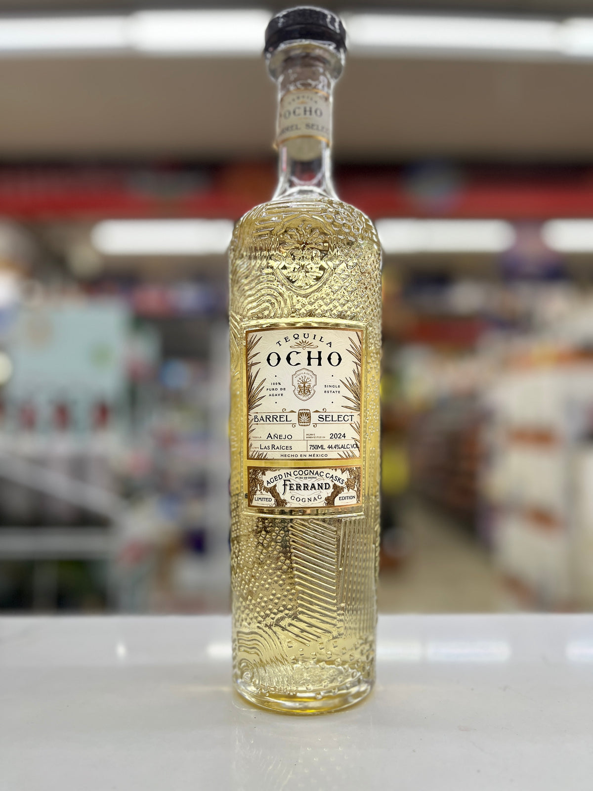 Tequila Ocho Añejo Barrel Select Ferrand 750 mL